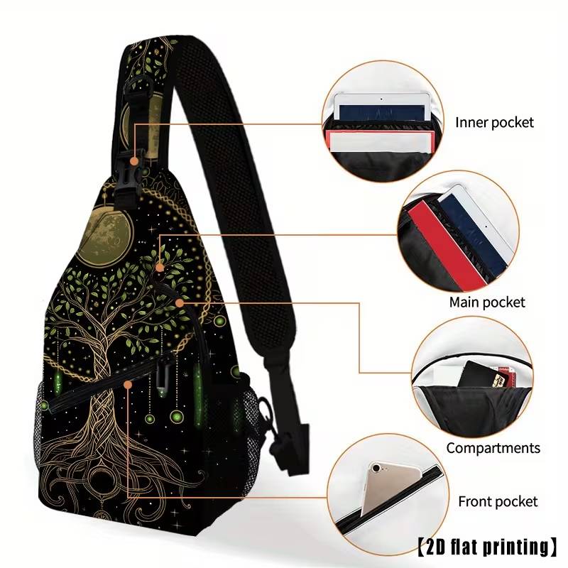 Tree of Life Crossbody Bag – Starry Night Design